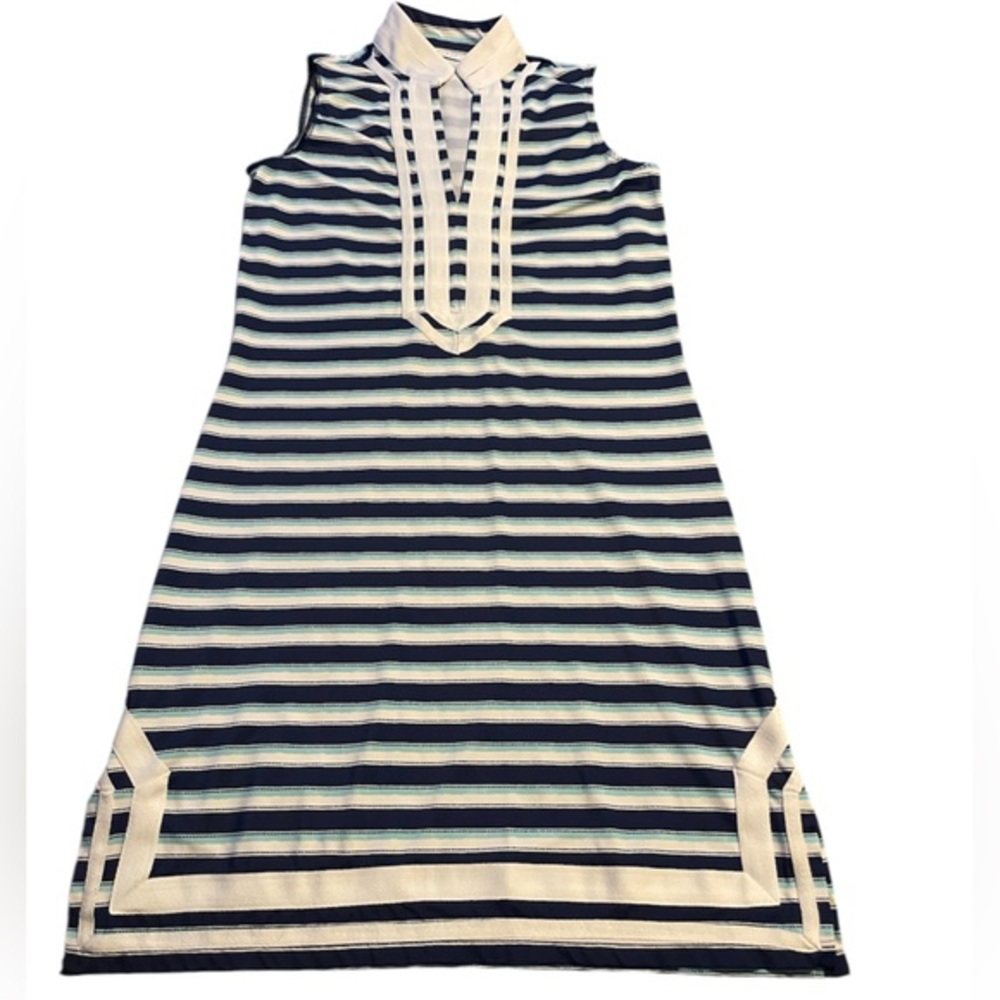 ☀️ ⛵️ Cabana Life Delray Stripe Sleeveless Tunic Dress size XS - Picture 2 of 6